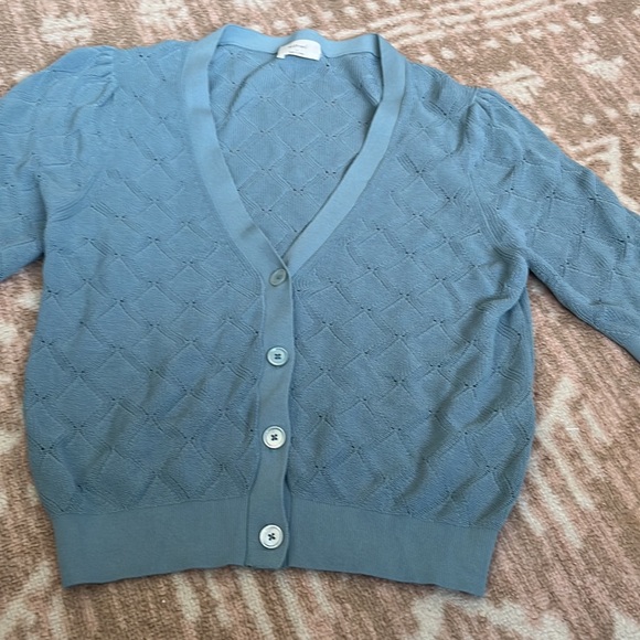 Wilfred dainty cardigan blue sz s in sage stone - Picture 4 of 7